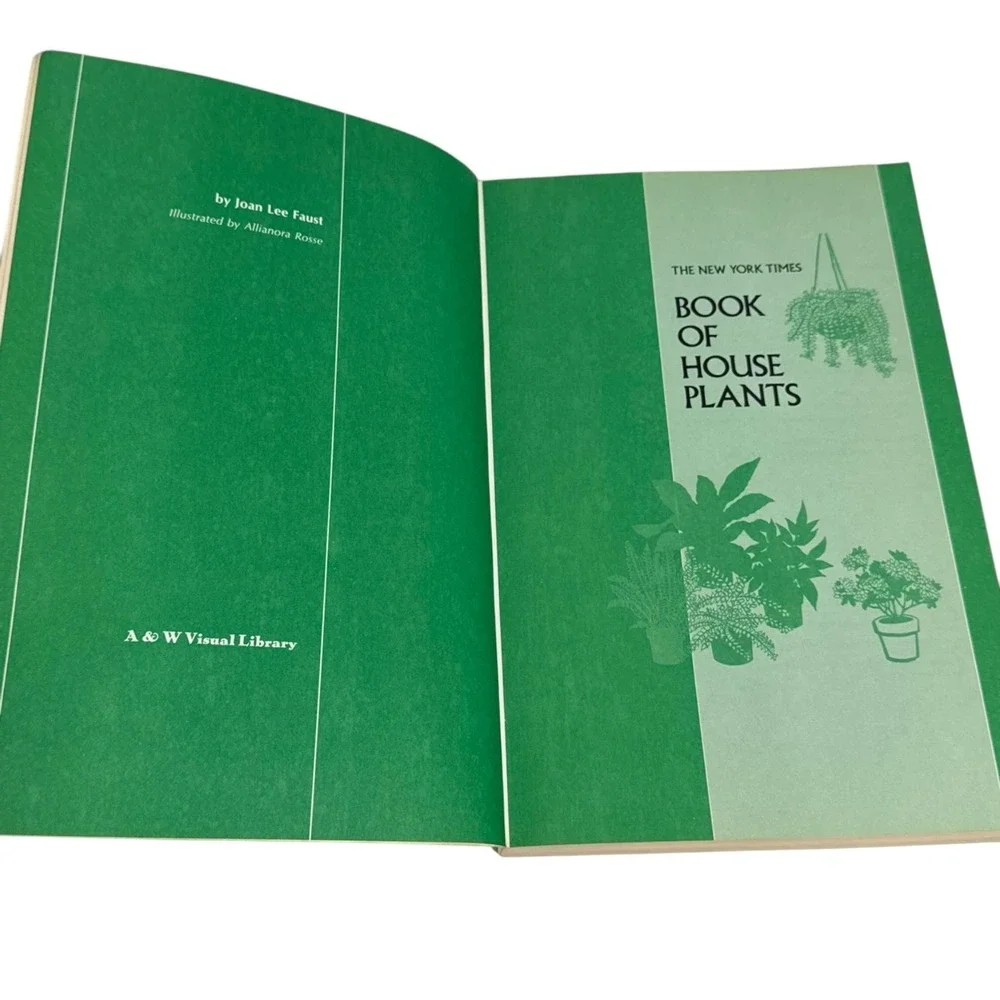 VTG New York Times Book of House Plants Joan Lee Faust 1973 Vintage‎ Paperback